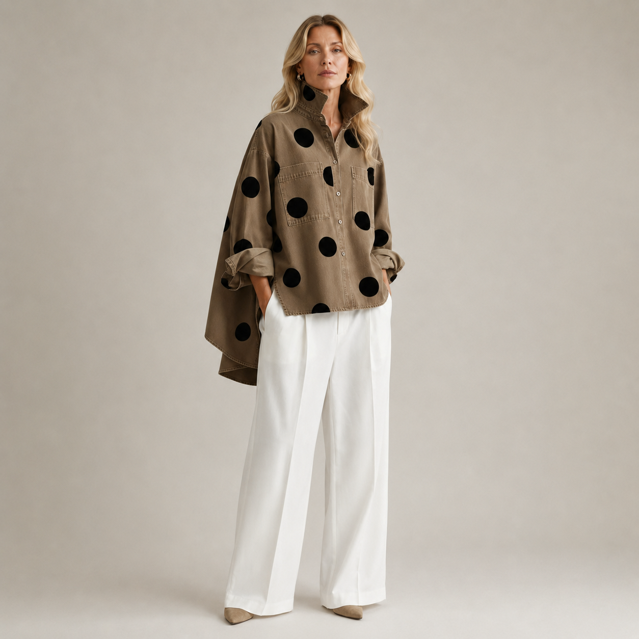Muriel Oversized Polka Dot Shirt