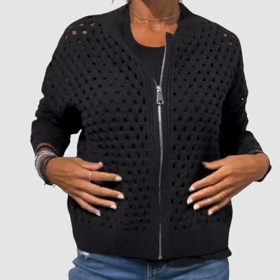 Isla™ Modern Zip-Up Cardigan