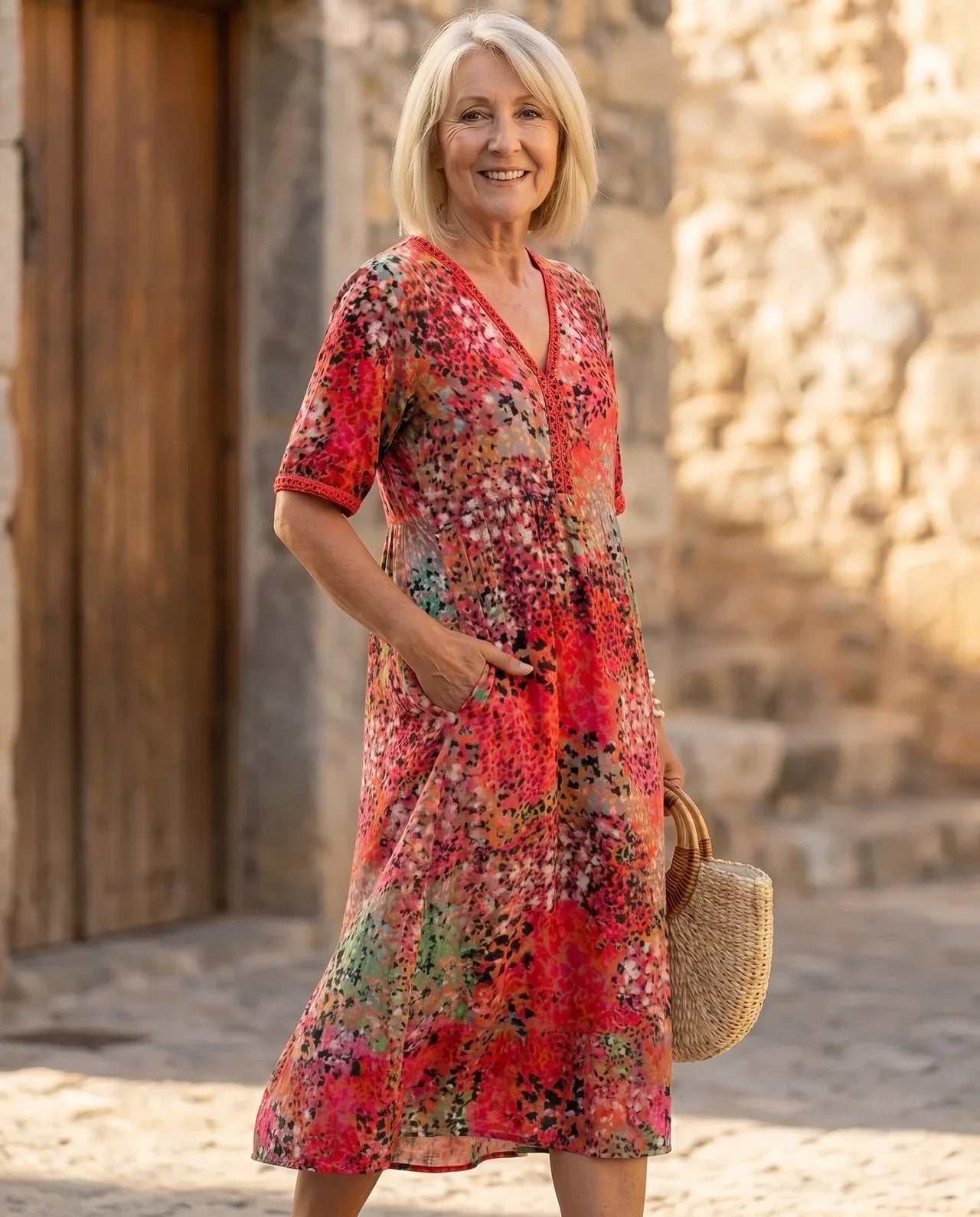 SUSAN | FLATTERING MIDI DRESS WITH ELEGANT TUMMY COVERAGE