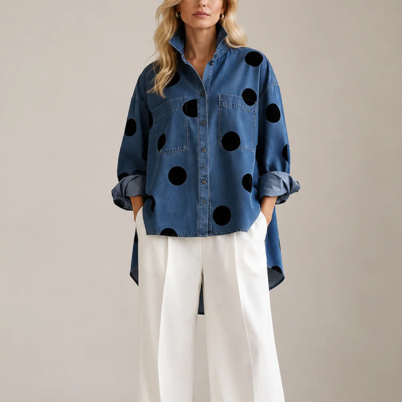 Muriel Oversized Polka Dot Shirt