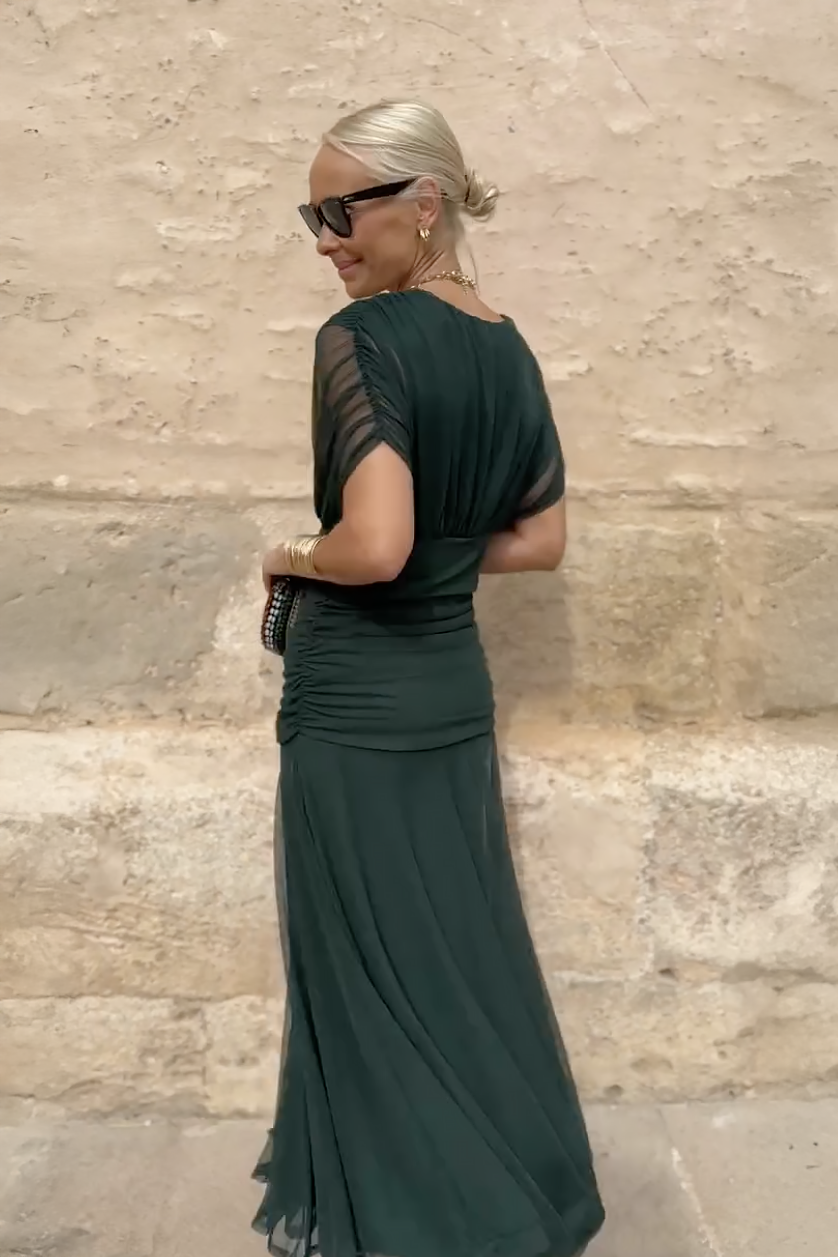 Louise | Graceful Pleated Maxi Dress