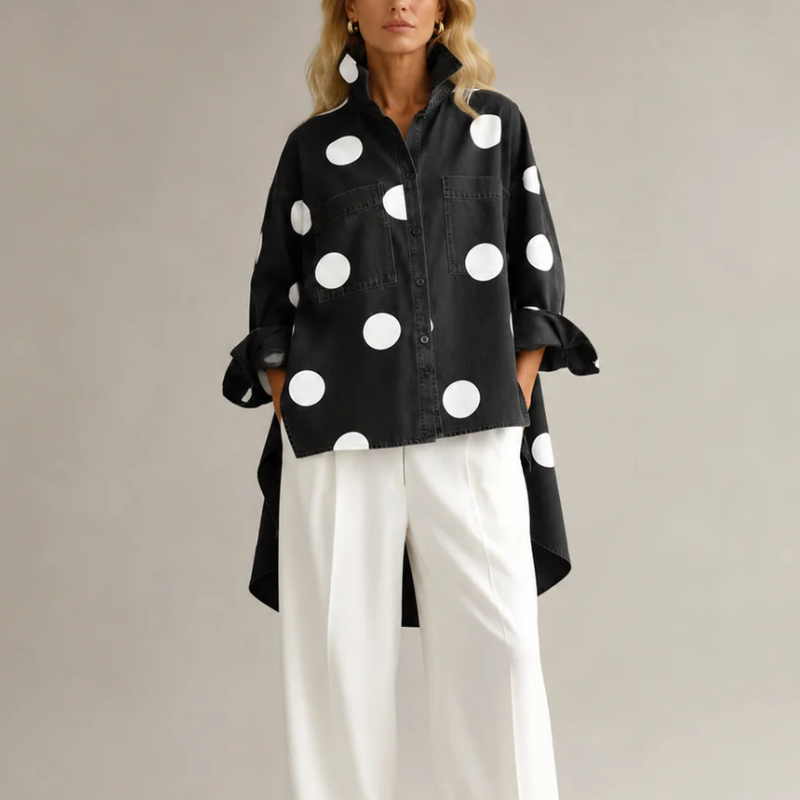 Muriel Oversized Polka Dot Shirt