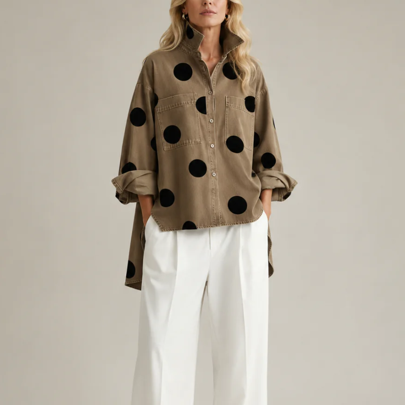 Muriel Oversized Polka Dot Shirt