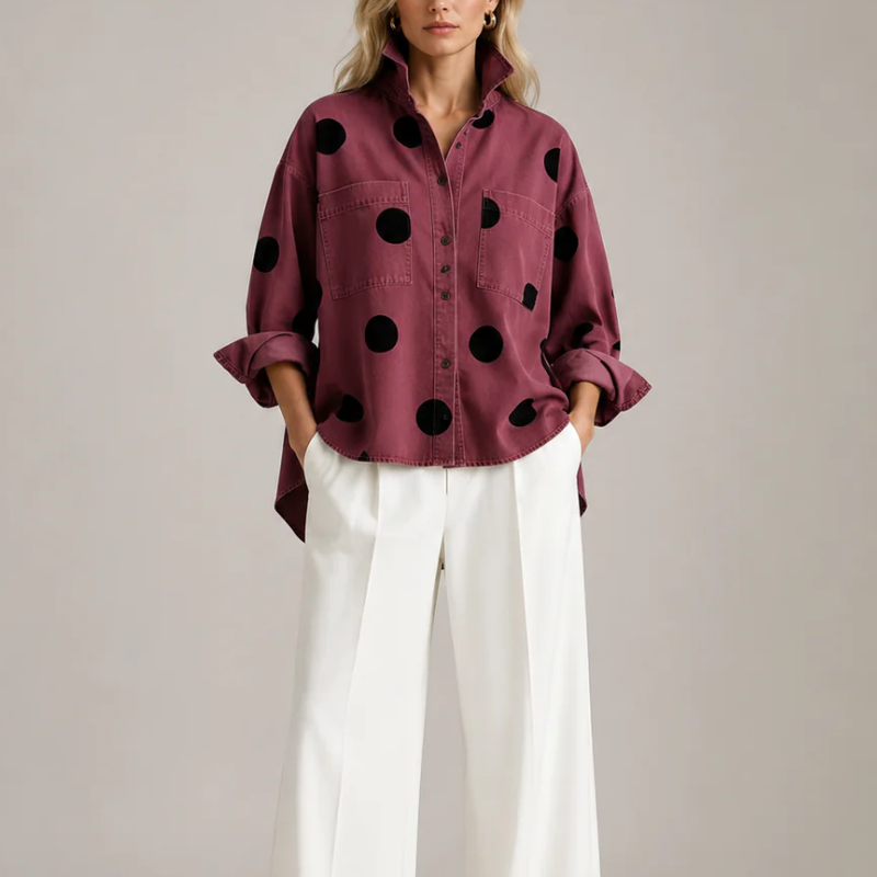 Muriel Oversized Polka Dot Shirt