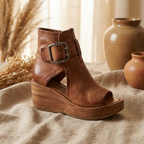 Aurelia™ | Chic Open-Toe Wedge Booties