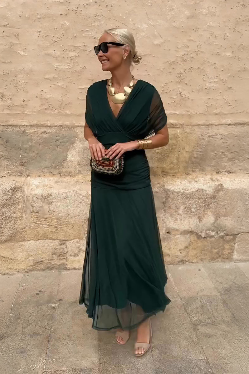 Louise | Graceful Pleated Maxi Dress