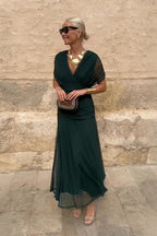 Louise | Graceful Pleated Maxi Dress