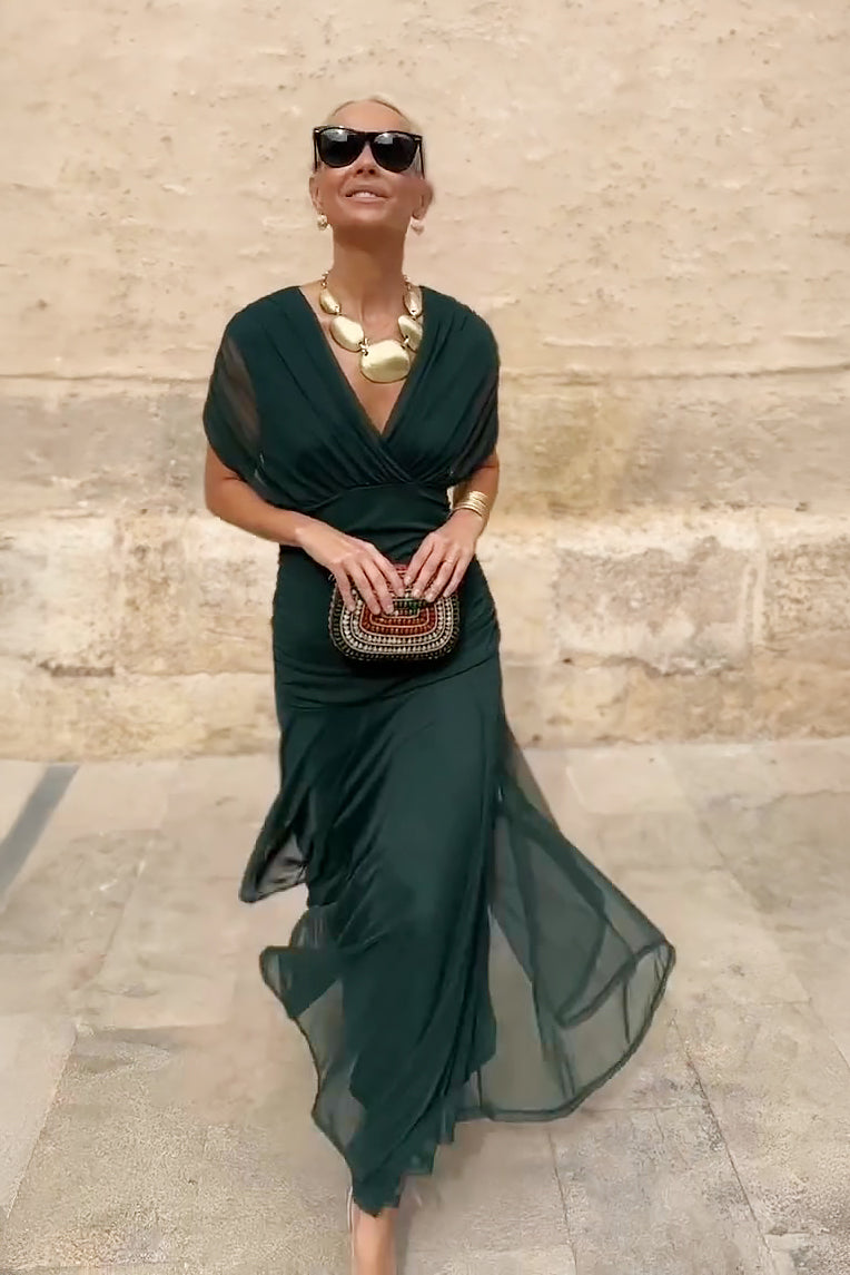 Louise | Graceful Pleated Maxi Dress