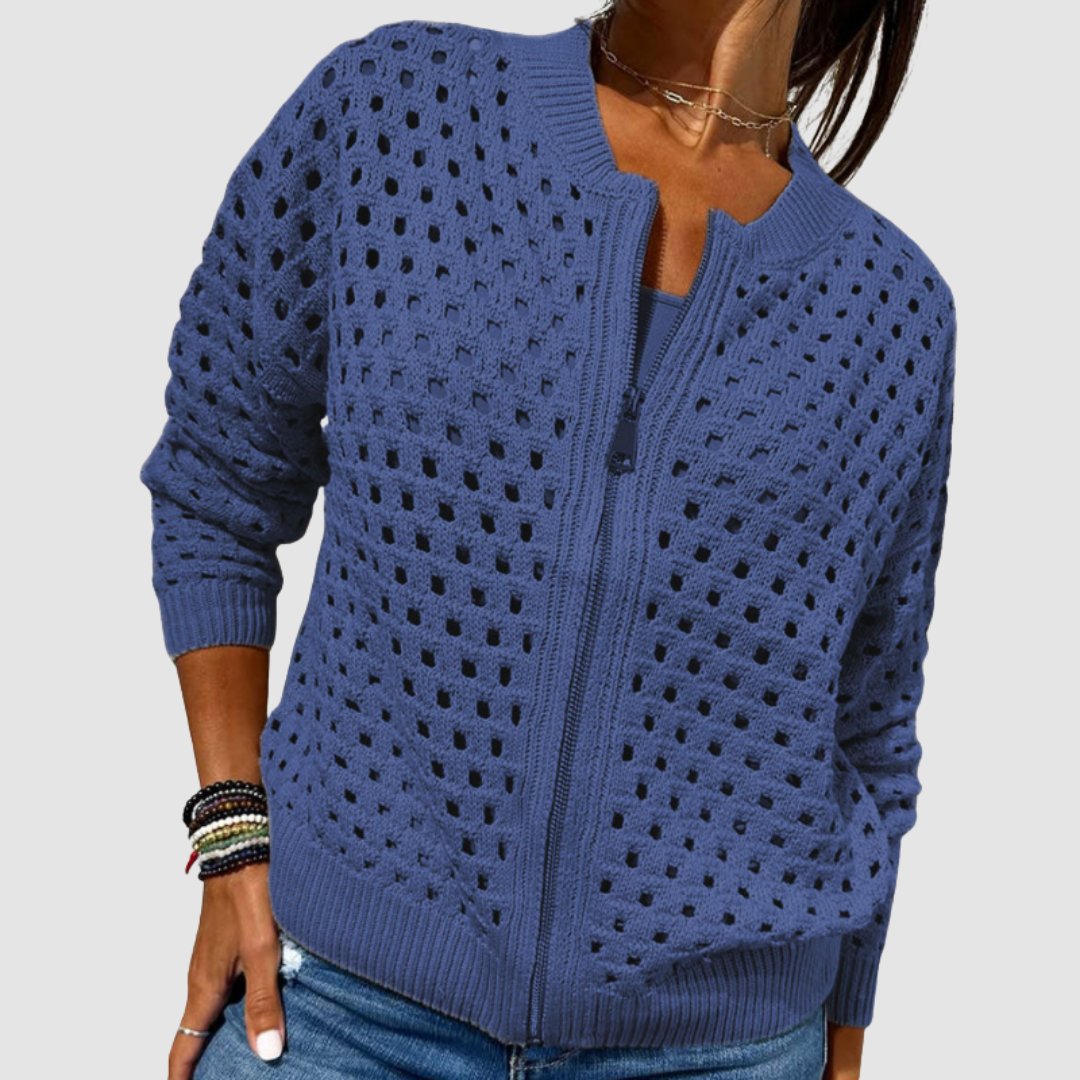 Isla™ Modern Zip-Up Cardigan