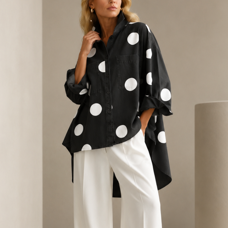 Muriel Oversized Polka Dot Shirt