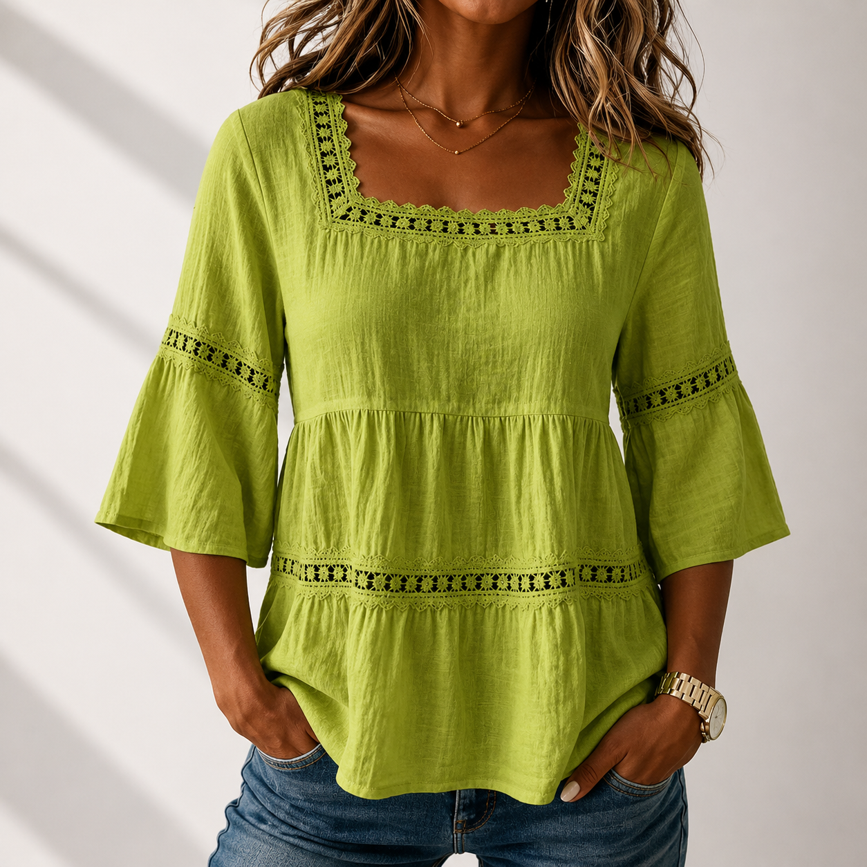 Daisy™ Square Neck Blouse
