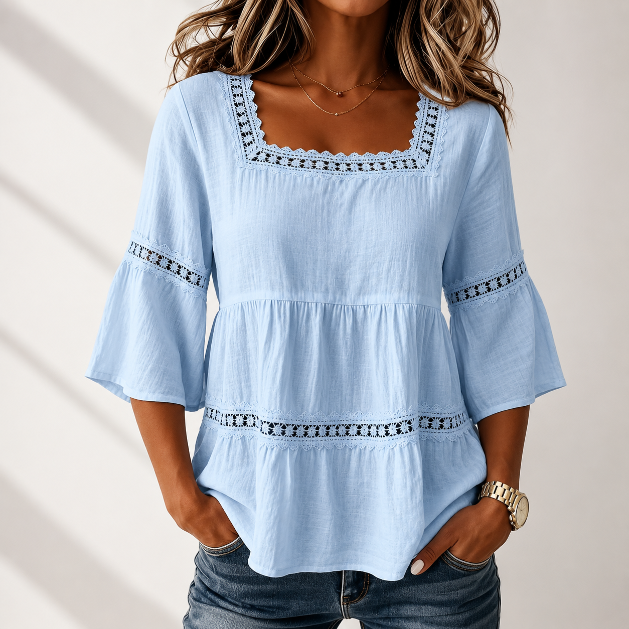 Daisy™ Square Neck Blouse