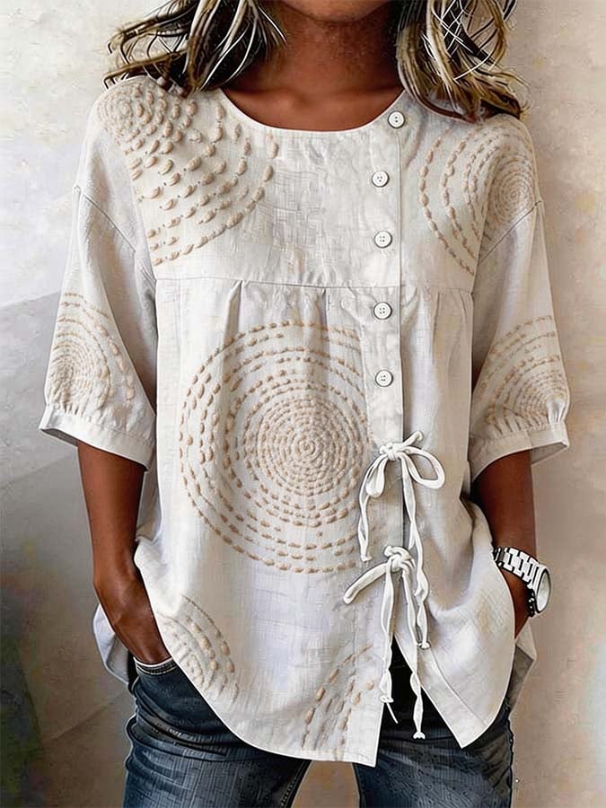 Willow™ Embroidered Button Top