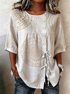 Willow™ Embroidered Button Top