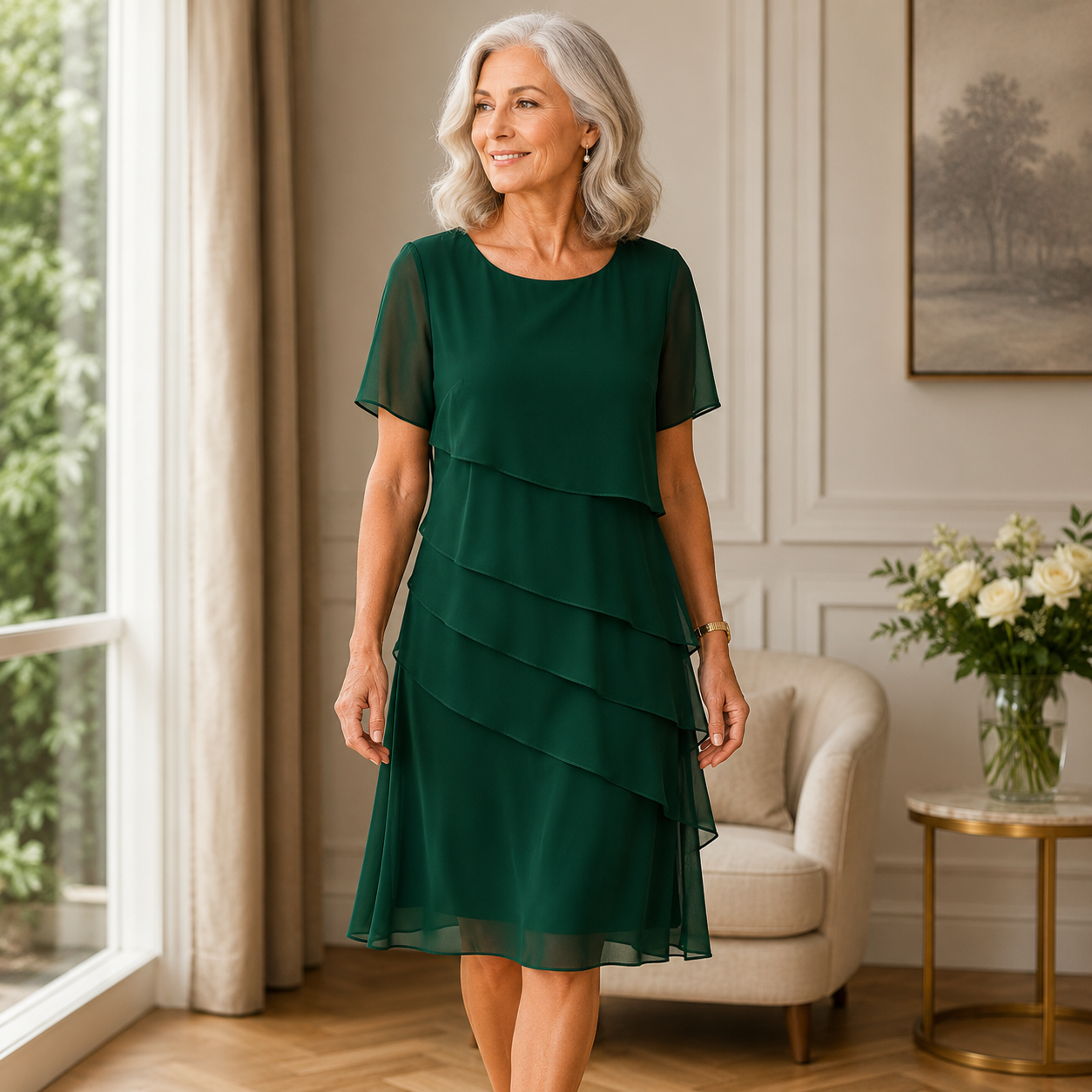 Grace™ Ruffle Midi Dress