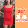 Sleeveless Top + Mini Skirt Sewing Pattern