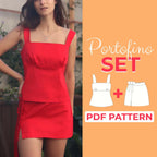 Sleeveless Top + Mini Skirt Sewing Pattern