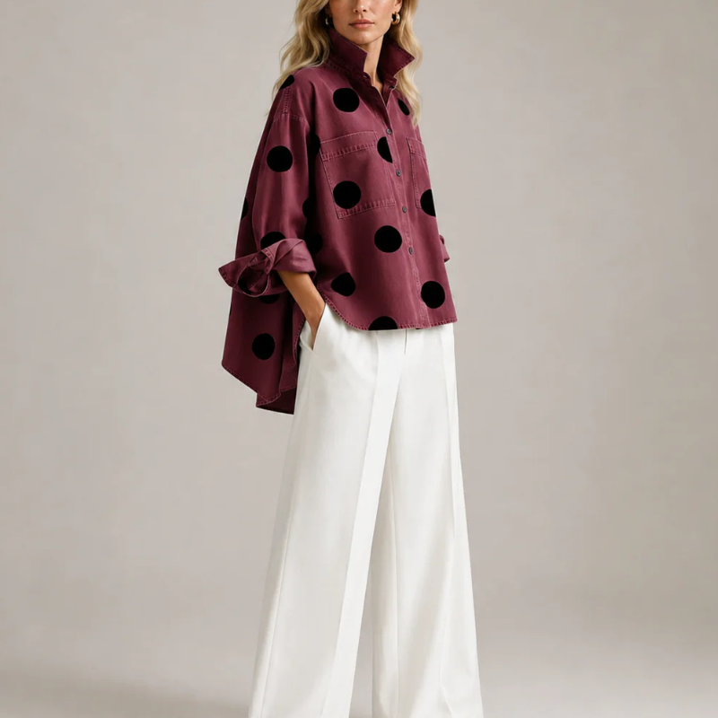 Muriel Oversized Polka Dot Shirt